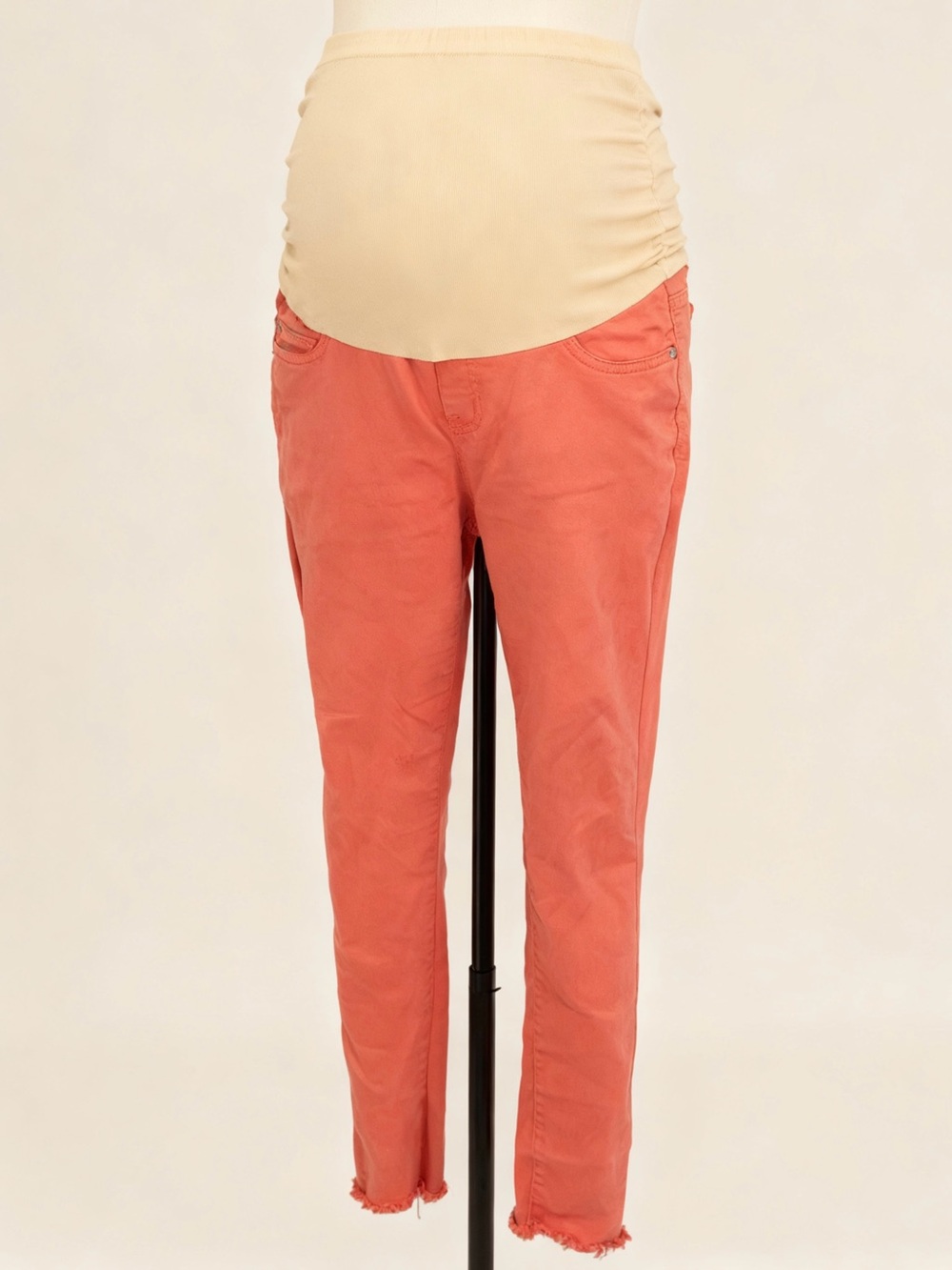 Celebrity Pink Coral and Cream Maternity Panel Pants